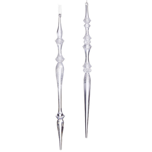Frosted Finial Ornament 12"
