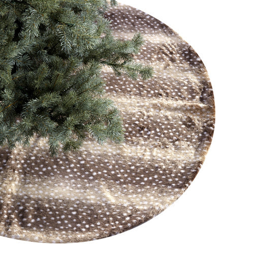 Fawn Fur Tree Skirt 48"