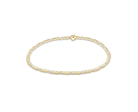 eNewton Hope Sincerity 2mm Bead Bracelet | White