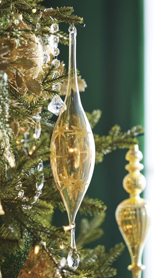 Gold Drop Glass Ornament | 16in