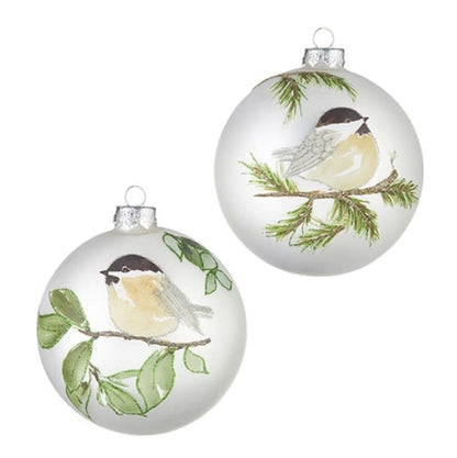 Winter Chickadee Ball Ornament | 5in
