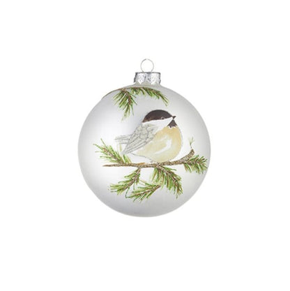 Winter Chickadee Ball Ornament | 5in