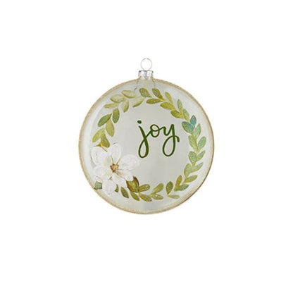 Magnolia Wreath Disc Ornament | 5.5in