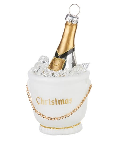 Champagne Bucket Ornament | 4in