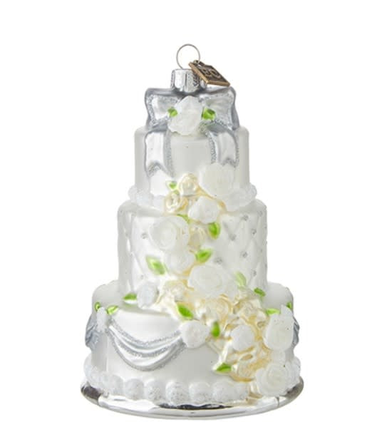 Wedding Cake Ornament | 5.25in