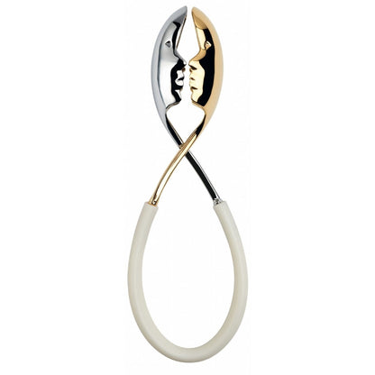 Italian Kiss Me Salad Tong | Silver + Gold