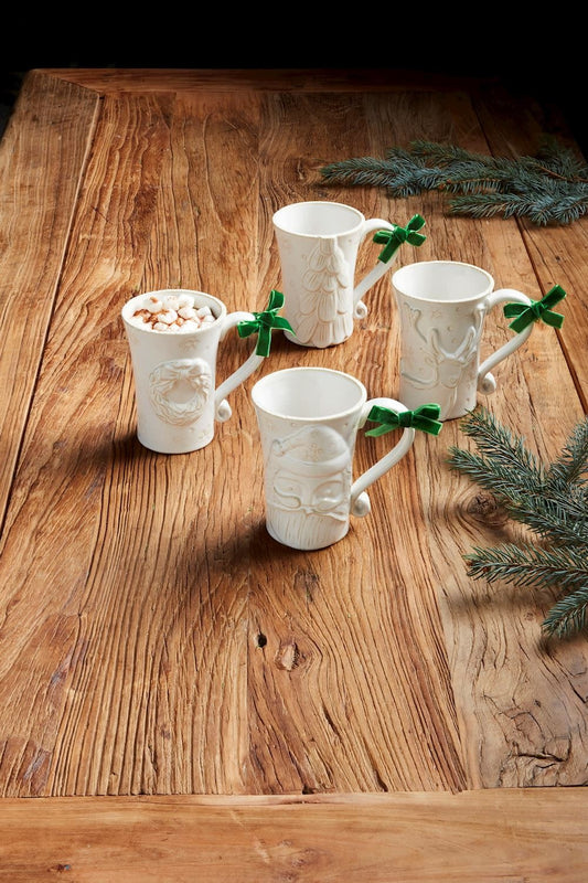 White Christmas Stoneware Mug | 12oz Assorted Styles