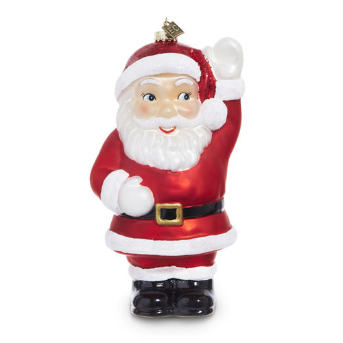 Waving Santa Blow Mold Ornament | 8in