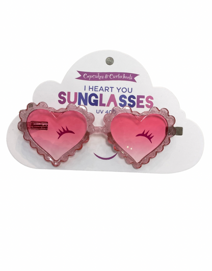 Glitter Heart Ombre Sunglasses | Assorted