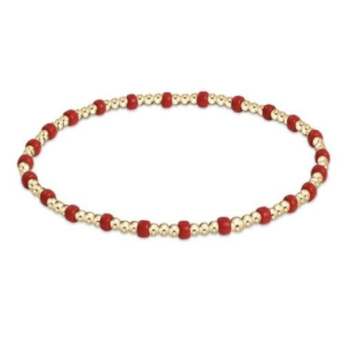 Hope Gold Sincerity Bracelet | Bright Red