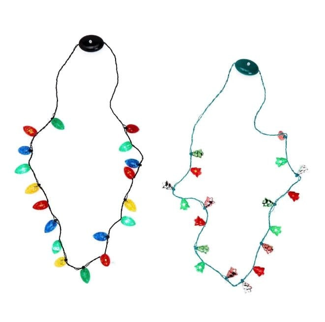 Holiday Light Up Necklace in Ornament Ball, Assorted