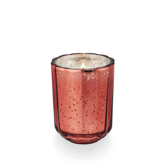 Mercury Glass Floral Candle | Pink Pepper Fruit 11.6oz