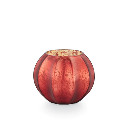 Copper Leaves Mercury Glass Pumpkin Candle | 8.6oz