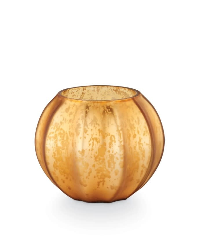 Woodfire Mercury Glass Pumpkin Candle | 8.6oz