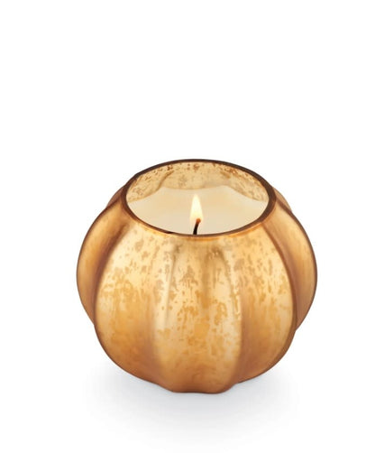 Woodfire Mercury Glass Pumpkin Candle | 8.6oz