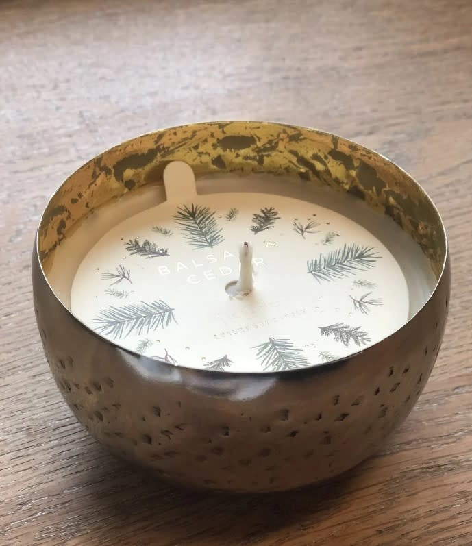 Balsam + Cedar Demi Iced Metal Candle