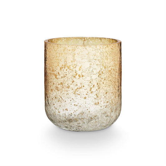 Winter White Crackle Glass Candle | 16oz