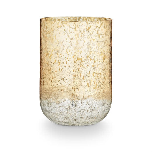 Winter White Crackle Glass Candle | 40oz