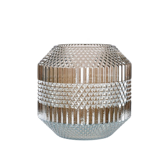 Glass Studded Vase | Grey 8in