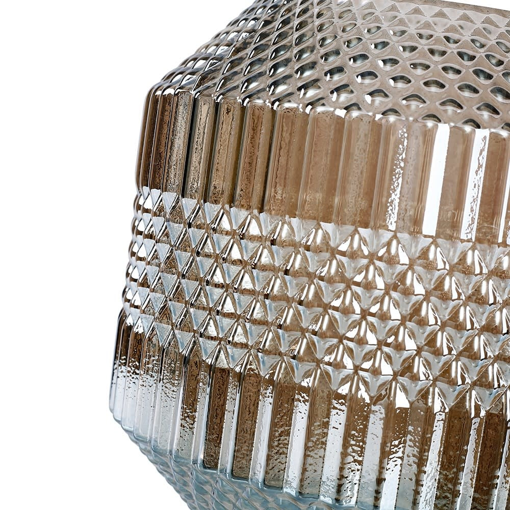 Glass Studded Vase | Grey 8in