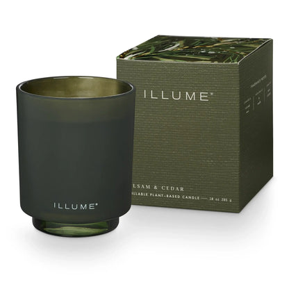 Balsam + Cedar Frosted Glass Candle | 10oz