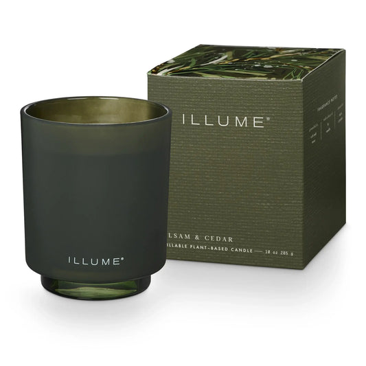 Balsam + Cedar Frosted Glass Candle | 10oz
