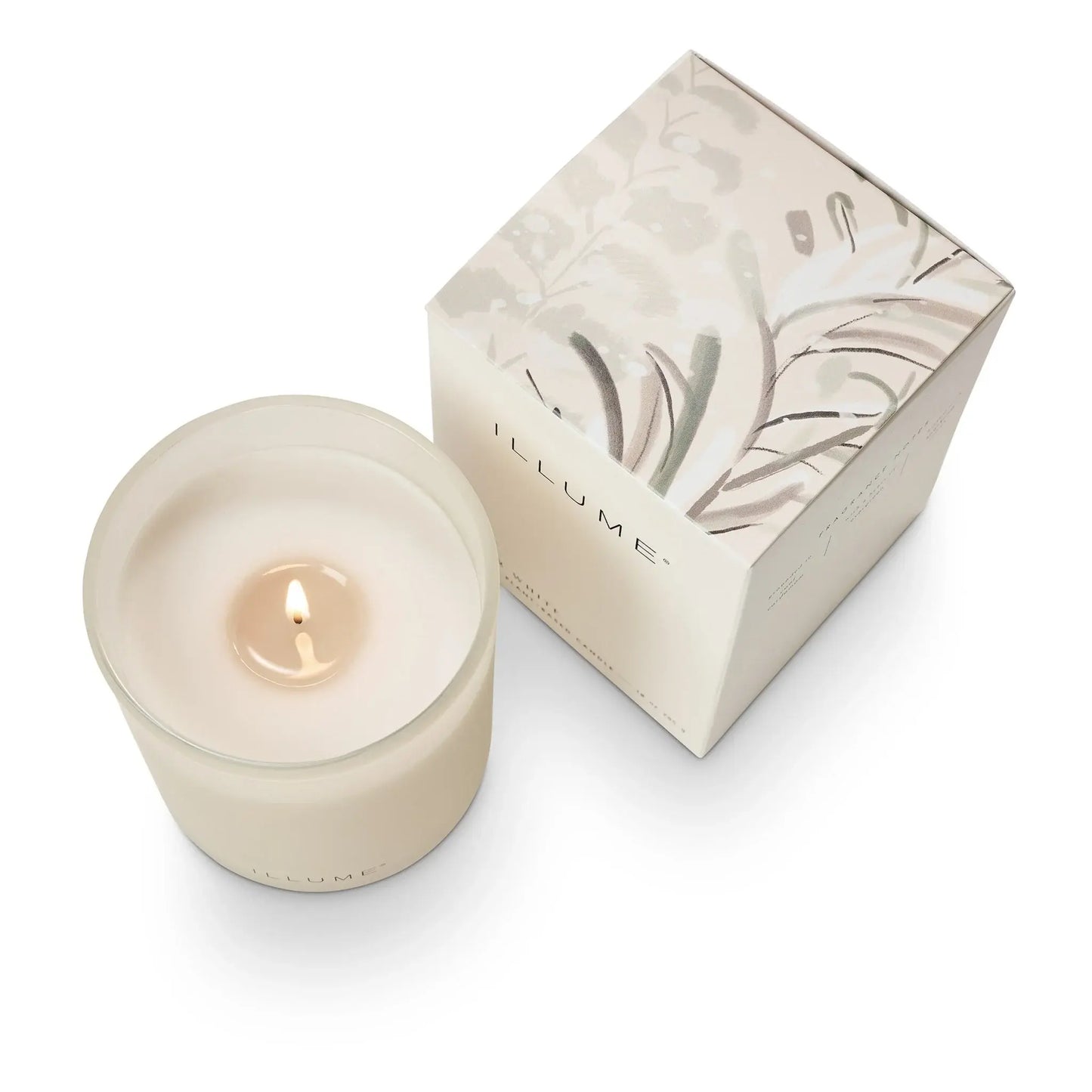 Winter White Frosted Glass Candle | 10oz