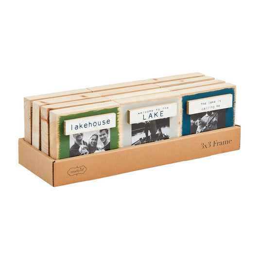 Lake Block Picture Frame | 3x3in