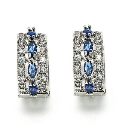 Rhodium Plated Hoop Earrings