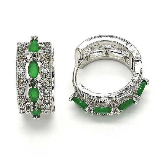 Rhodium Plated Hoop Earrings