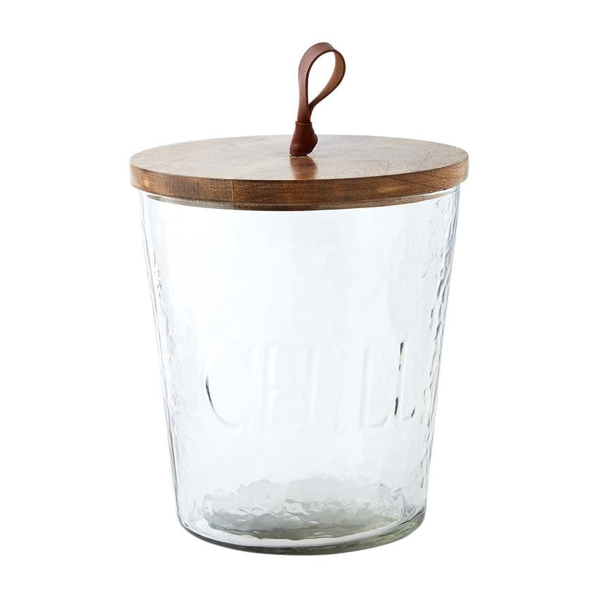 Textured Glass Ice Bucket