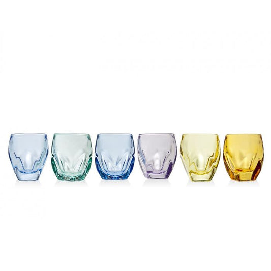 Colored Crystal Shot Glass Set