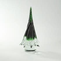 Glass Christmas Tree | Clear + Green 14in