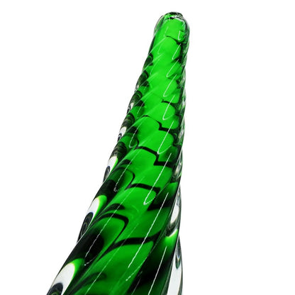 Glass Christmas Tree | Clear + Green 14in