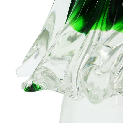 Glass Christmas Tree | Clear + Green 14in