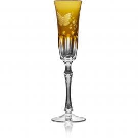 Varga Crystal Champagne Flute | Springtime Amber 4oz