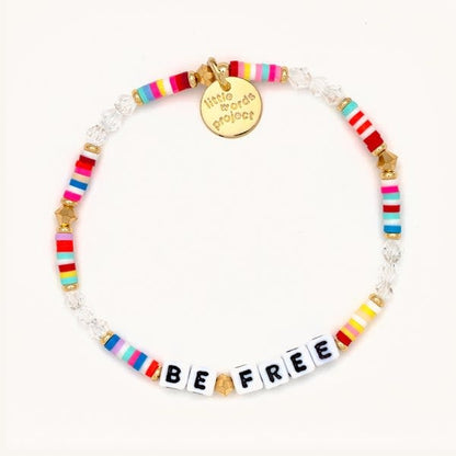 Be Free Rainbow Beaded Stretch Bracelet