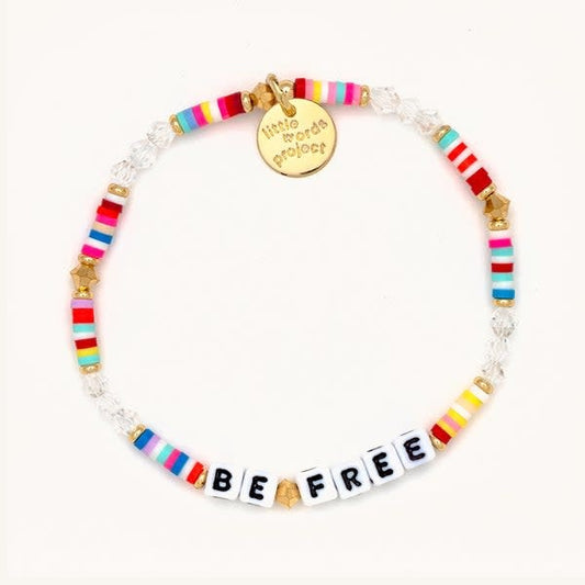 Be Free Rainbow Beaded Stretch Bracelet