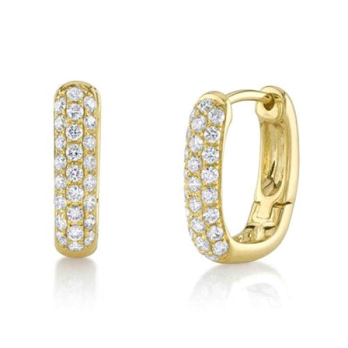 Diamond Huggie Earrings | 14k .46c YG