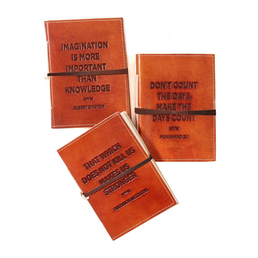 Leather Notebook w/ Quote