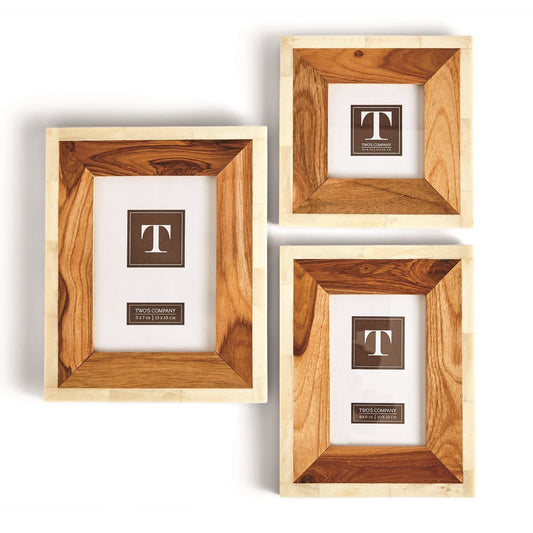 Wood and Bone Photo Frame 4x4