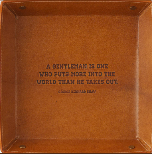 Leather Valet Quote Tray | 8in