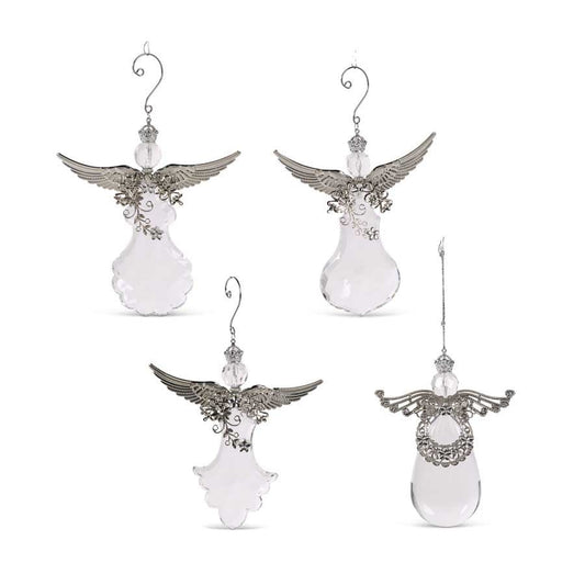 Crystal Angel Ornament 5.5"