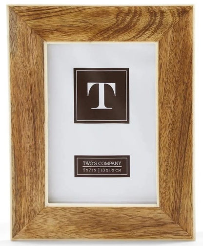 Wide Border Mango Wood Resin Frame 5x7