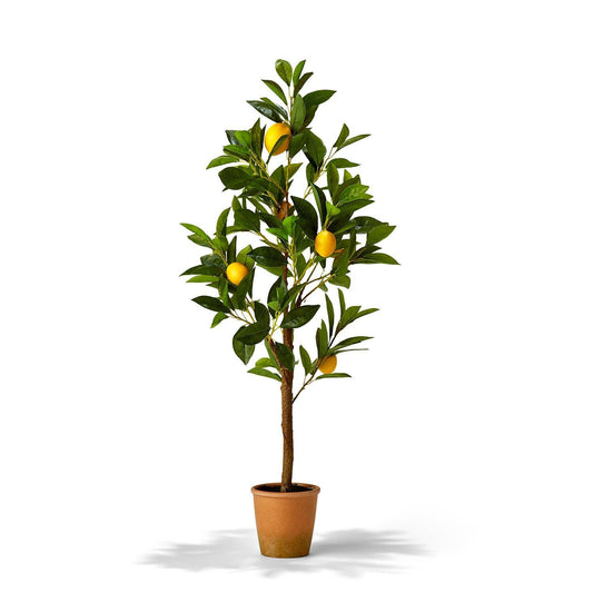 Faux Lemon Tree Planter | 35in