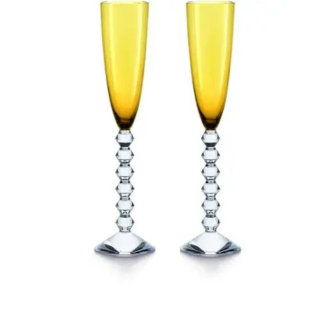 Baccarat Vega Flutissimo Flutes Set of 2 | Amber