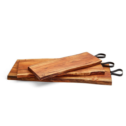 Wood Serving Board with Iron Handle