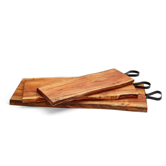 Wood Serving Board with Iron Handle