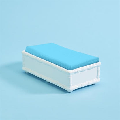 Bamboo Towel Tray | White