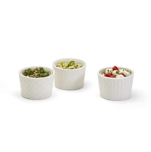 Basketweave Deli Container | White 16oz